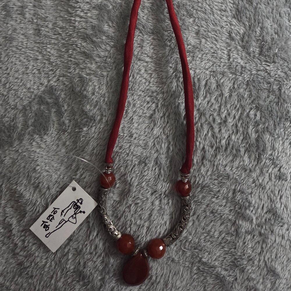 🌿 Boho Stone Necklace Trio | Adjustable Artisan Bundle 🌿 - Picture 2 of 4